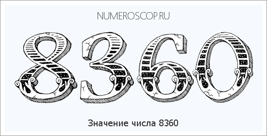 Расшифровка значения числа 8360 по цифрам в нумерологии