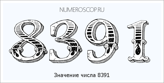 Расшифровка значения числа 8391 по цифрам в нумерологии
