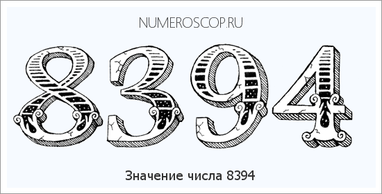 Расшифровка значения числа 8394 по цифрам в нумерологии