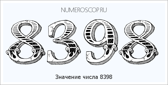 Расшифровка значения числа 8398 по цифрам в нумерологии