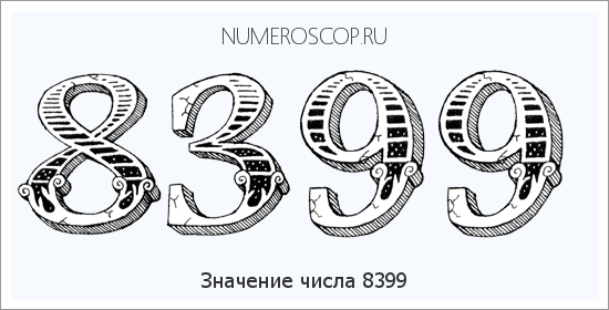 Расшифровка значения числа 8399 по цифрам в нумерологии