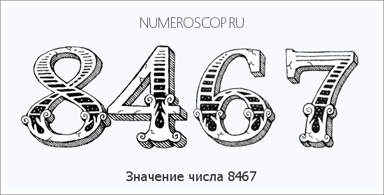 Расшифровка значения числа 8467 по цифрам в нумерологии