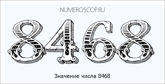 Расшифровка значения числа 8468 по цифрам в нумерологии