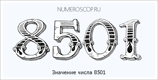 Расшифровка значения числа 8501 по цифрам в нумерологии