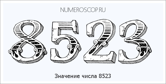 Расшифровка значения числа 8523 по цифрам в нумерологии