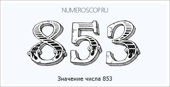 Расшифровка значения числа 853 по цифрам в нумерологии