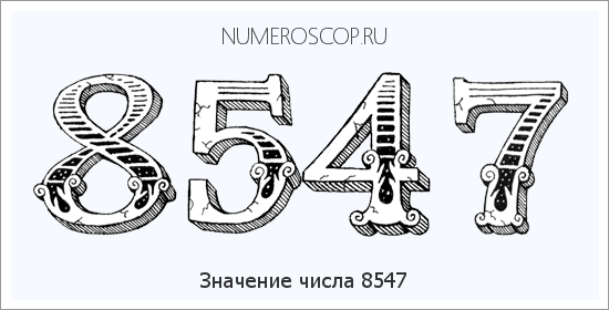 Расшифровка значения числа 8547 по цифрам в нумерологии