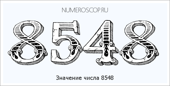 Расшифровка значения числа 8548 по цифрам в нумерологии