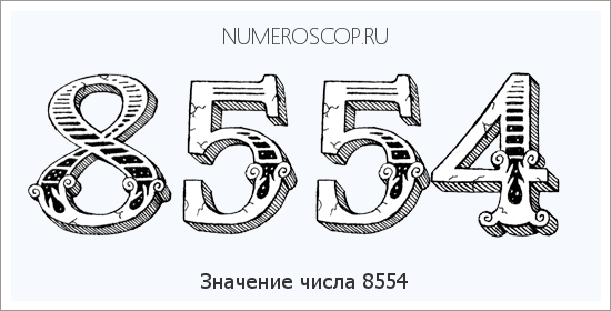 Расшифровка значения числа 8554 по цифрам в нумерологии