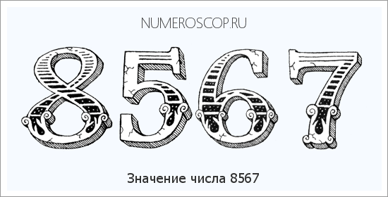 Расшифровка значения числа 8567 по цифрам в нумерологии