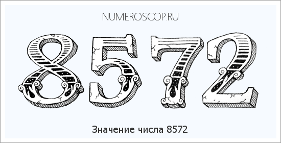 Расшифровка значения числа 8572 по цифрам в нумерологии