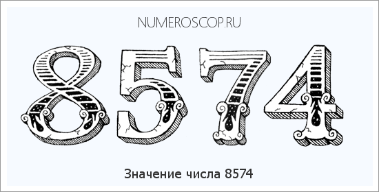 Расшифровка значения числа 8574 по цифрам в нумерологии