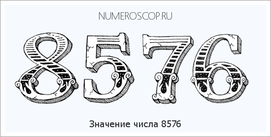Расшифровка значения числа 8576 по цифрам в нумерологии