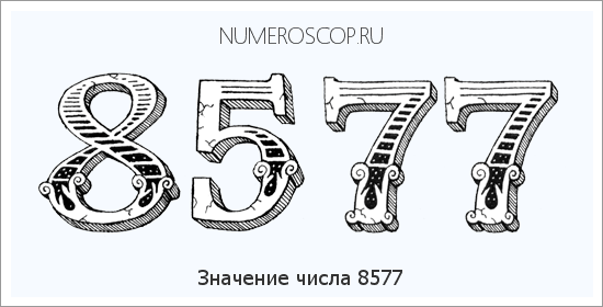 Расшифровка значения числа 8577 по цифрам в нумерологии