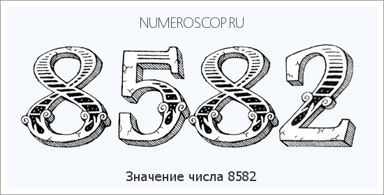 Расшифровка значения числа 8582 по цифрам в нумерологии