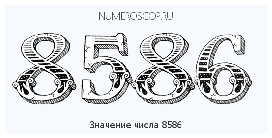 Расшифровка значения числа 8586 по цифрам в нумерологии
