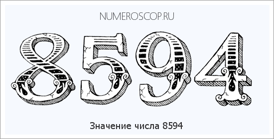 Расшифровка значения числа 8594 по цифрам в нумерологии