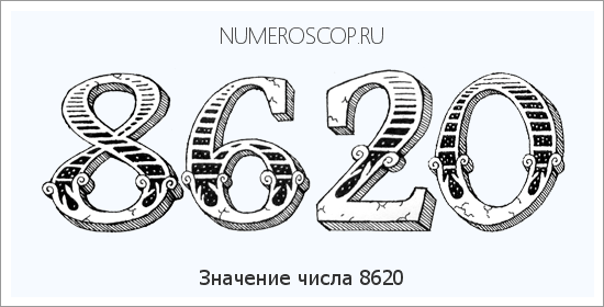 Расшифровка значения числа 8620 по цифрам в нумерологии