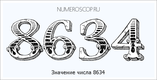 Расшифровка значения числа 8634 по цифрам в нумерологии