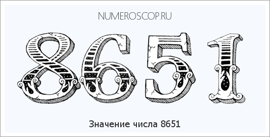 Расшифровка значения числа 8651 по цифрам в нумерологии