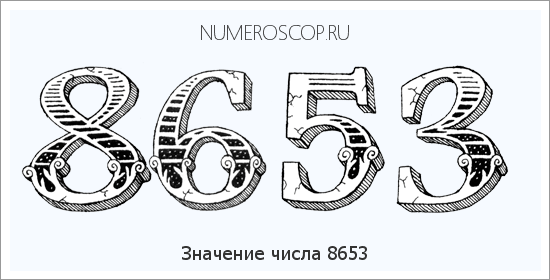 Расшифровка значения числа 8653 по цифрам в нумерологии