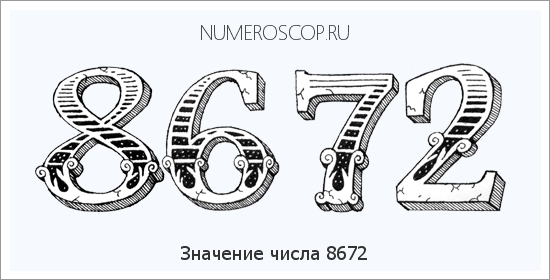 Расшифровка значения числа 8672 по цифрам в нумерологии
