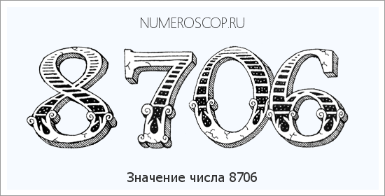 Расшифровка значения числа 8706 по цифрам в нумерологии