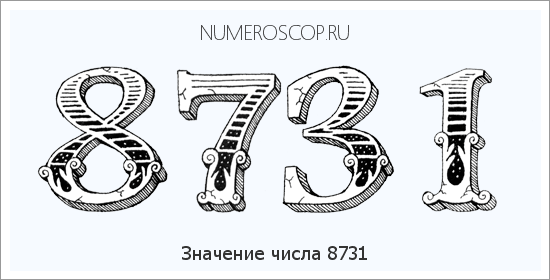 Расшифровка значения числа 8731 по цифрам в нумерологии