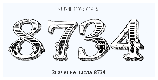Расшифровка значения числа 8734 по цифрам в нумерологии