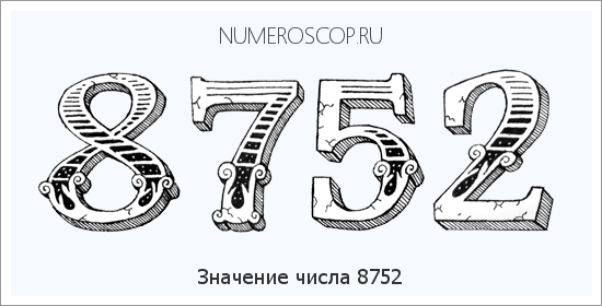 Расшифровка значения числа 8752 по цифрам в нумерологии