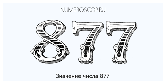 Расшифровка значения числа 877 по цифрам в нумерологии