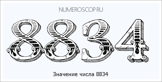 Расшифровка значения числа 8834 по цифрам в нумерологии