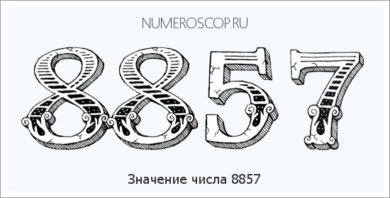 Расшифровка значения числа 8857 по цифрам в нумерологии