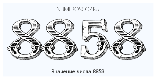 Расшифровка значения числа 8858 по цифрам в нумерологии
