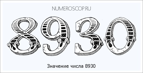 Расшифровка значения числа 8930 по цифрам в нумерологии