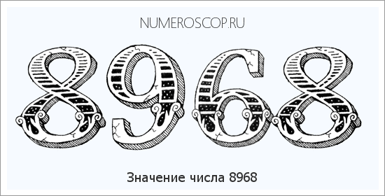 Расшифровка значения числа 8968 по цифрам в нумерологии