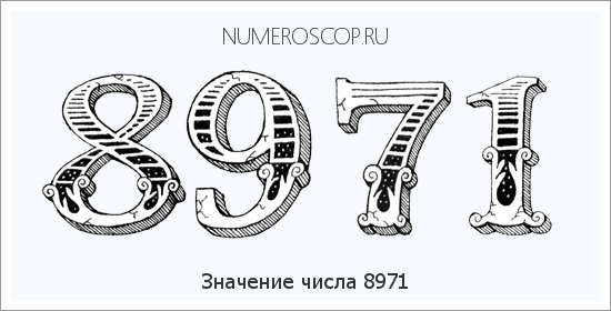 Расшифровка значения числа 8971 по цифрам в нумерологии