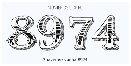 Расшифровка значения числа 8974 по цифрам в нумерологии