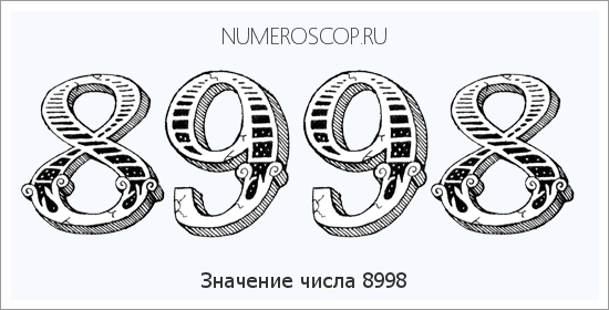 Расшифровка значения числа 8998 по цифрам в нумерологии