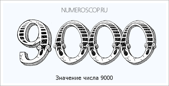 Расшифровка значения числа 9000 по цифрам в нумерологии