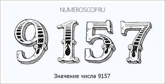 Расшифровка значения числа 9157 по цифрам в нумерологии