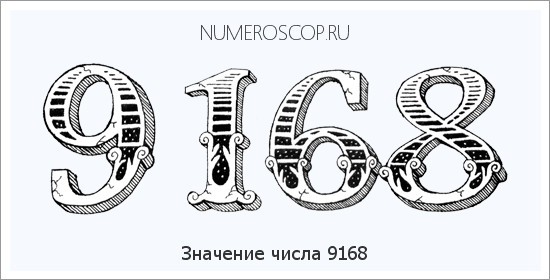 Расшифровка значения числа 9168 по цифрам в нумерологии