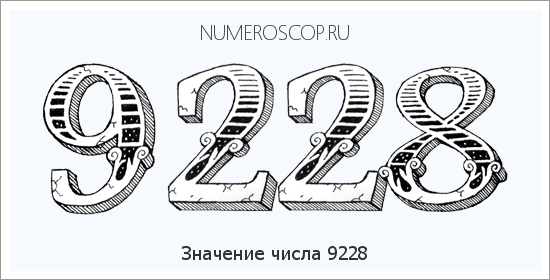 Расшифровка значения числа 9228 по цифрам в нумерологии