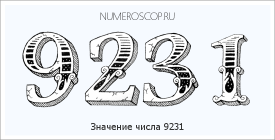Расшифровка значения числа 9231 по цифрам в нумерологии