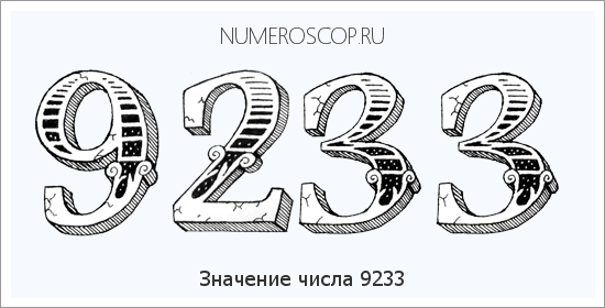 Расшифровка значения числа 9233 по цифрам в нумерологии