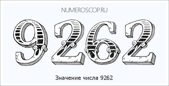 Расшифровка значения числа 9262 по цифрам в нумерологии