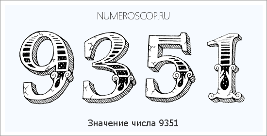 Расшифровка значения числа 9351 по цифрам в нумерологии