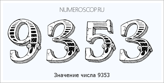 Расшифровка значения числа 9353 по цифрам в нумерологии
