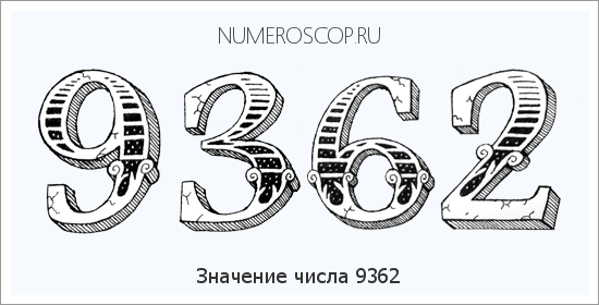 Расшифровка значения числа 9362 по цифрам в нумерологии