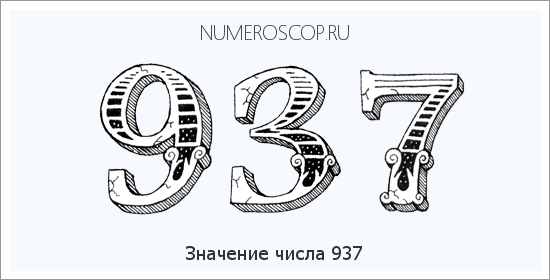 Расшифровка значения числа 937 по цифрам в нумерологии